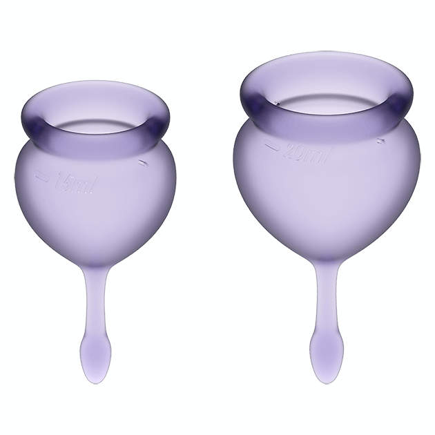 Менструальные чаши Satisfyer Feel Good, 2шт, фиолетовые от Deserved