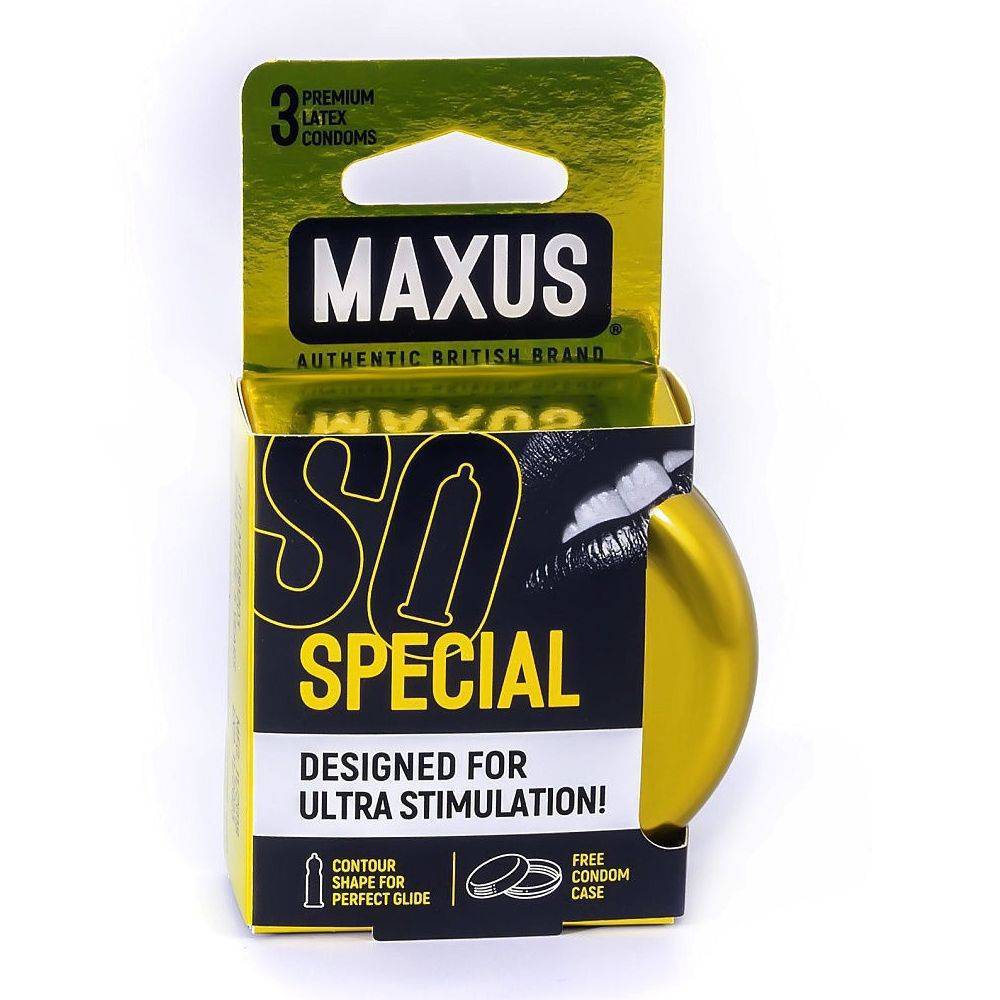 Точечно-ребристые презервативы Maxus Special, 3 шт от Deserved