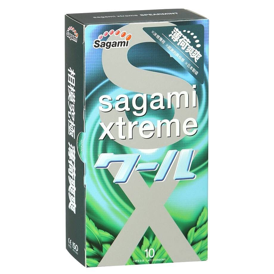 Презервативы SAGAMI Xtreme Mint 10шт. латексные со вкусом мяты 143162