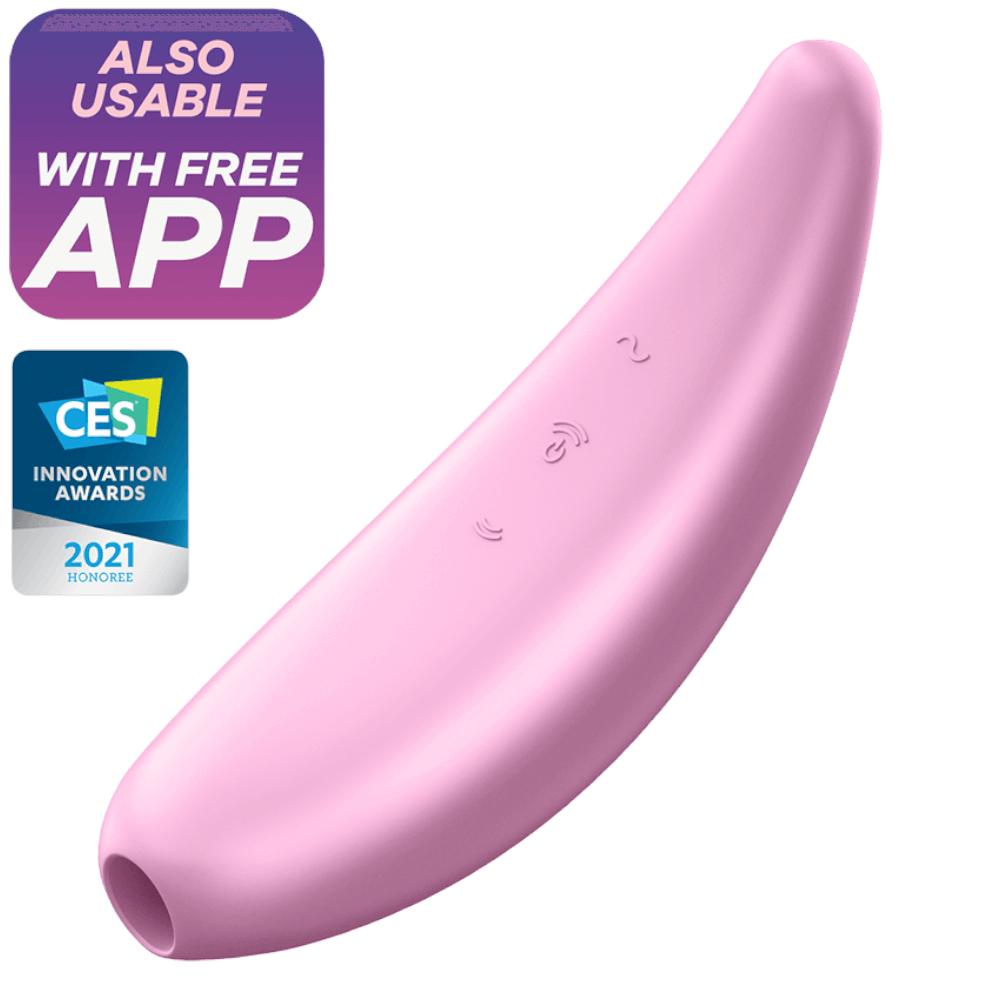 Вакуумный стимулятор Satisfyer Curvy 3+  Розовый, J2018-107-2