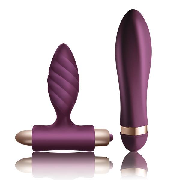 Набор, анальная пробка + клиторальный вибратор  Climaximum Desire  Фиолетовый, 10TTPAZ