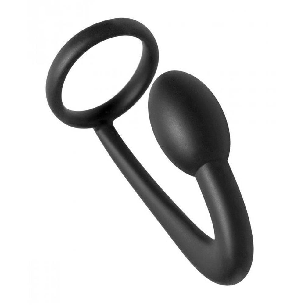 Prostatic Play Explorer Silicone Cock Ring and Prostate Plug ae389