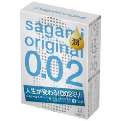 Презервативы SAGAMI Original 002 полиуретановые EXTRA LUB 3шт. 143256