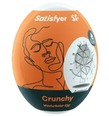 Мастурбатор Satisfyer Masturbator Egg Single (Crunchy) Orange Оранжевый, 9043408